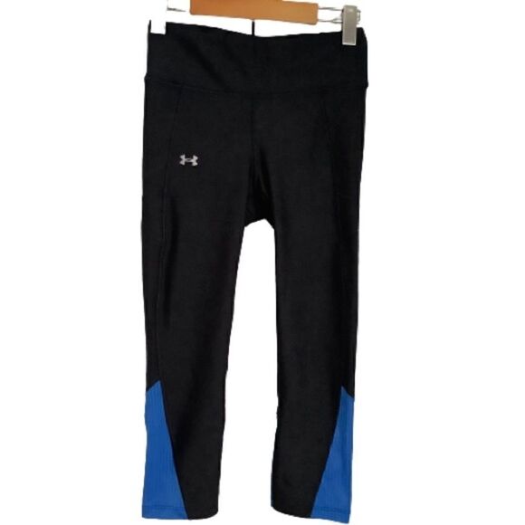 ‎UNDER ARMOUR BLACK CAPRI WORKOUT TIGHTS SIZE S - Picture 1 of 6